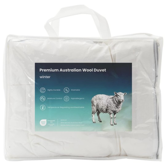 Зимен комплект Wool Blend Arctic със завивка и възглавница с австралийска вълна и микрофибър, 450 г/м², 2 части