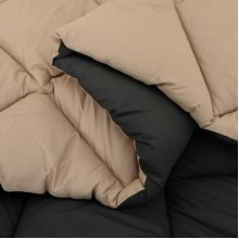 Зимна двулицева олекотена завивка Color Arctic с полиестерен пълнеж, 450 г/м², в черно и таупе