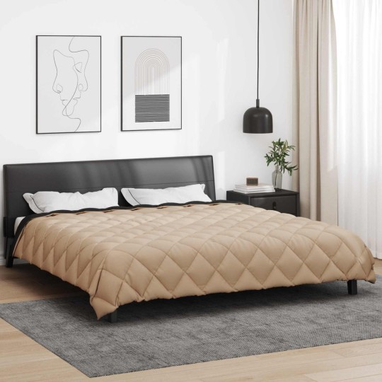 Зимна двулицева олекотена завивка Color Arctic с полиестерен пълнеж, 450 г/м², в черно и таупе