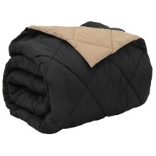 Зимна двулицева олекотена завивка Color Comfort с полиестерен пълнеж, 300 г/м², в черно и таупе