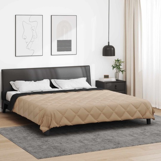 Зимна двулицева олекотена завивка Color Comfort с полиестерен пълнеж, 300 г/м², в черно и таупе