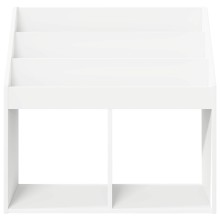 Детска етажерка за книги с открити отделения, бяла, 72,5 x 29,5 x 69 см