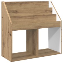 Детска етажерка за книги с открити отделения, с декор дъб артизан, 72,5 x 29,5 x 69 см