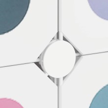 Детски модулен органайзер с 10 отделения, бял, 124,5 x 31,5 x 123,5 см