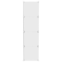 Детски модулен органайзер с 10 отделения, бял, 124,5 x 31,5 x 123,5 см