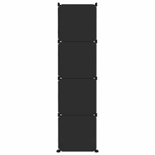 Детски модулен органайзер с 10 отделения, черен, 110 x 46,5 x 144 см