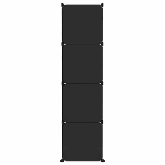 Детски модулен органайзер с 10 отделения, черен, 110 x 46,5 x 144 см