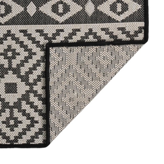 Градинска плоскотъкана пътека Tribal, черни шевици