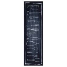 Килим за кухня Culinary Silhouette, черен 150 x 45 см Кадифе