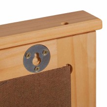 Комплект мебели за баня VIGO от масивна борова дървесина с ламелни фронтове, меденокафяв, 37,5 x 34 x 80 см