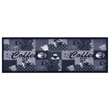 Кухненско килимче Coffee Retro Print, син, 60x180 см
