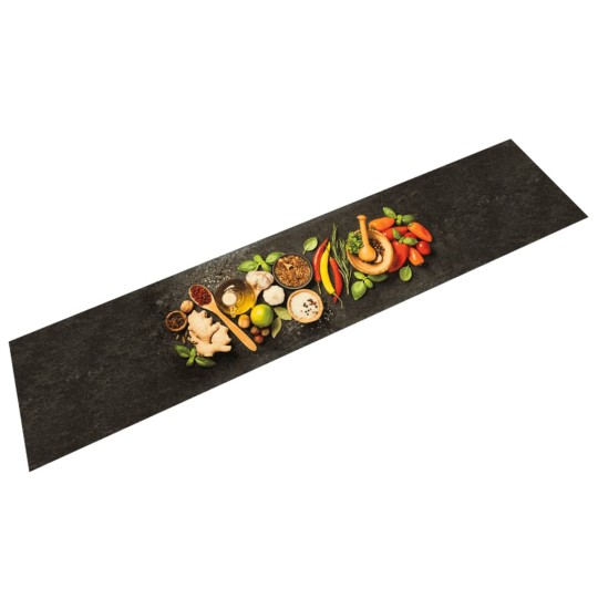 Кухненско килимче подправки, 60x300 см, кадифе