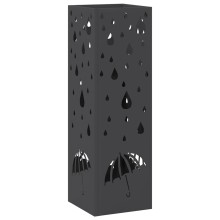 Метална поставка за чадъри DROPS, черна, 15,5 x 15,5 x 49 см
