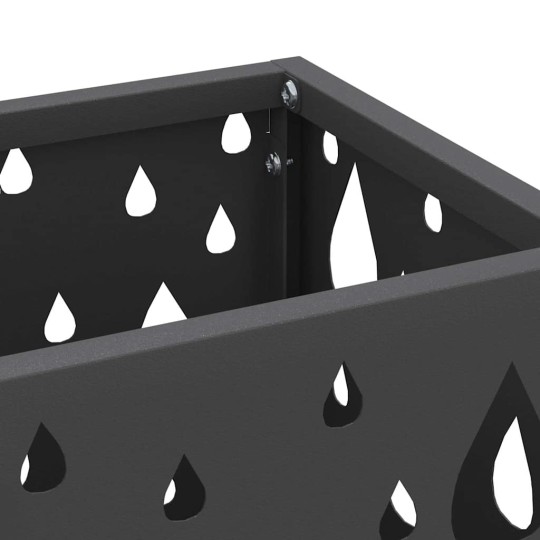 Метална поставка за чадъри DROPS, черна, 15,5 x 15,5 x 49 см