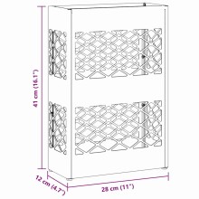 Метална поставка за чадъри GRID, черна, 28 x 12 x 41 см