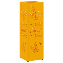 Метална поставка за чадъри HOME, цвят горчица, 15,5 x 15,5 x 49 см