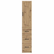 Модулен шкаф с врата и 3 чекмеджета, дъб артизан, 33 x 34,5 x 174 см
