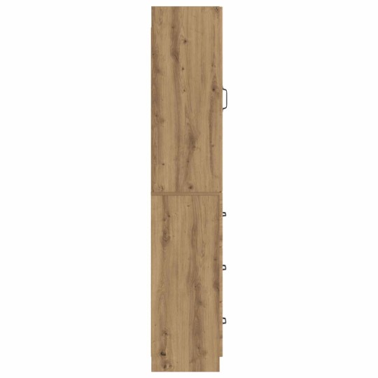 Модулен шкаф с врата и 3 чекмеджета, дъб артизан, 33 x 34,5 x 174 см