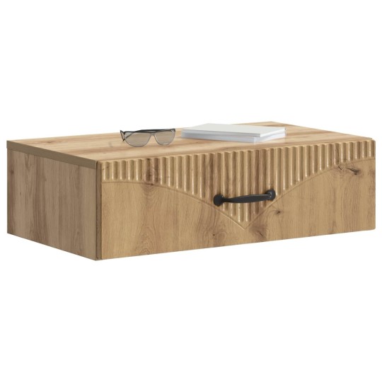 Нощно шкафче ONDA с монтаж на стена и чекмедже, дъб артизан, 59 x 34,5 x 17 см