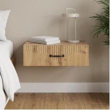 Нощно шкафче ONDA с монтаж на стена и чекмедже, дъб артизан, 59 x 34,5 x 17 см