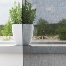 Пердета от воал в цвят черен с текстилни гайки (уши), 2 бр.