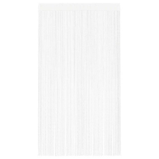 Пердета с ресни в цвят бял за тръбен корниз, 2 бр., 140 x 250 см