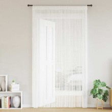 Пердета с ресни в цвят бял за тръбен корниз, 2 бр., 140 x 250 см