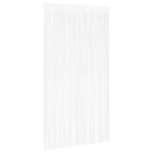 Пердета с ресни в цвят бял за тръбен корниз, 2 бр., 140 x 250 см