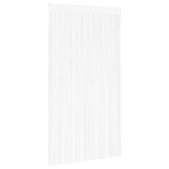 Пердета с ресни в цвят бял за тръбен корниз, 2 бр., 140 x 250 см