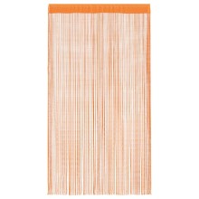 Пердета с ресни в цвят оранжев за тръбен корниз, 2 бр., 140 x 250 см