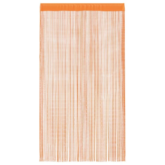 Пердета с ресни в цвят оранжев за тръбен корниз, 2 бр., 140 x 250 см