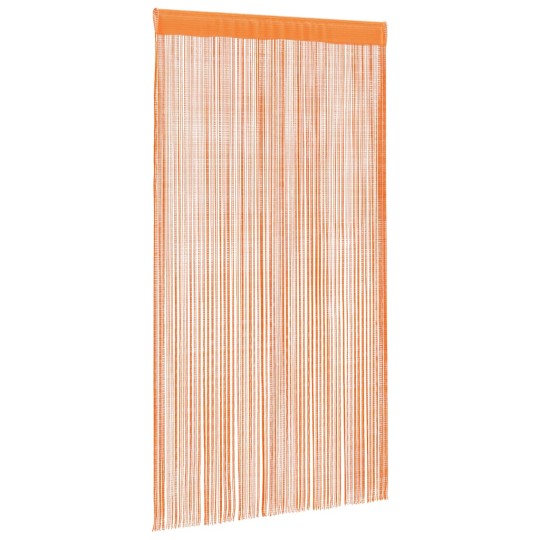 Пердета с ресни в цвят оранжев за тръбен корниз, 2 бр., 140 x 250 см