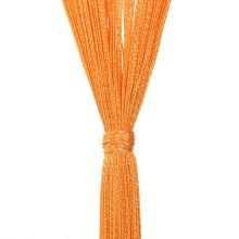 Пердета с ресни в цвят оранжев за тръбен корниз, 2 бр., 140 x 250 см