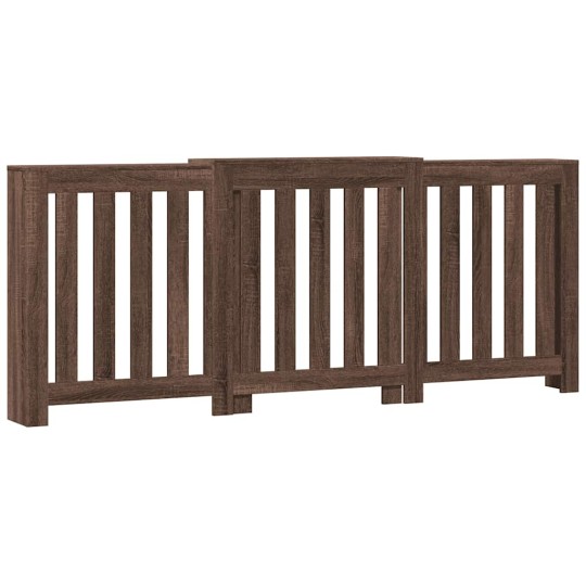 Разтегателна декоративна решетка за радиатор ALVERO, кафяв дъб, 156-205x21,5x83,5 см