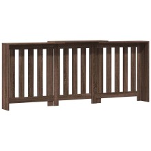 Разтегателна декоративна решетка за радиатор ALVERO, кафяв дъб, 156-205x21,5x83,5 см