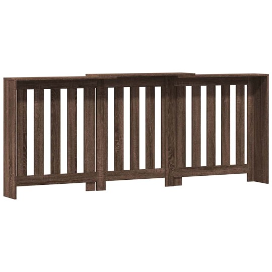 Разтегателна декоративна решетка за радиатор ALVERO, кафяв дъб, 156-205x21,5x83,5 см