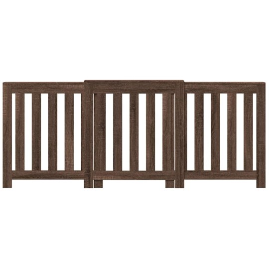 Разтегателна декоративна решетка за радиатор ALVERO, кафяв дъб, 156-205x21,5x83,5 см