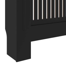 Разтегателна декоративна решетка за радиатор CALDORA, черен, 142-205x20,5x81,5 см