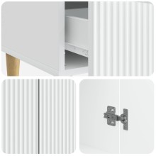 Шкаф LINEA с 2 врати и долно чекмедже, бял, 66 x 34,5 x 95 см