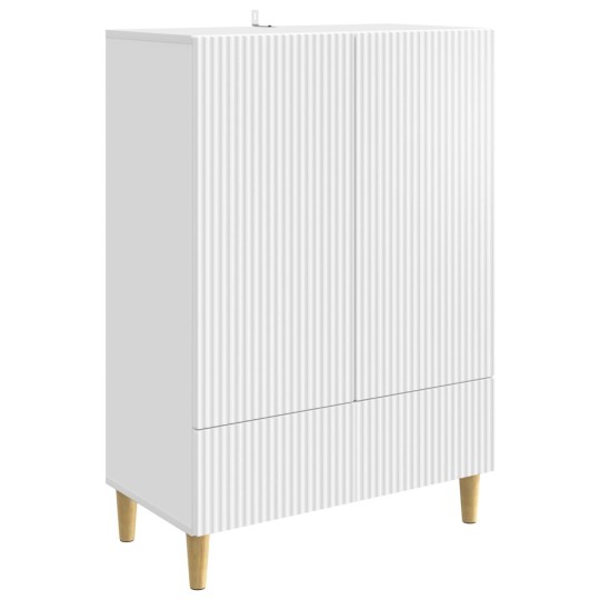 Шкаф LINEA с 2 врати и долно чекмедже, бял, 66 x 34,5 x 95 см