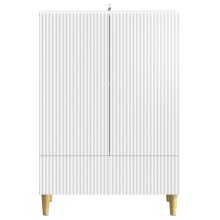 Шкаф LINEA с 2 врати и долно чекмедже, бял, 66 x 34,5 x 95 см