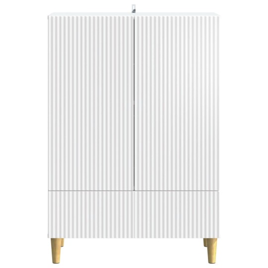 Шкаф LINEA с 2 врати и долно чекмедже, бял, 66 x 34,5 x 95 см