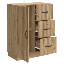 Шкаф ONDA с врата и 3 чекмеджета, дъб артизан, 66 x 34,5 x 87 см
