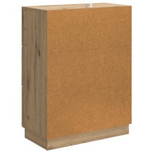 Шкаф ONDA с врата и 3 чекмеджета, дъб артизан, 66 x 34,5 x 87 см