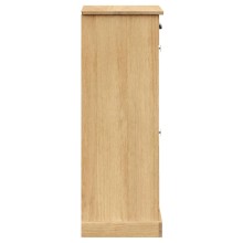 Шкаф за обувки VIGO с ламелни фронтове, кафяв, 60 x 35 x 96 см
