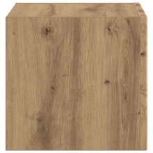 Стенен ТВ шкаф LINEA с вертикално фрезован фронт, дъб артизан, 39 x 31 x 29,5 см