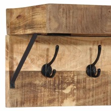 Стенна закачалка, масивна мангова дървесина, натурален цвят, 73 x 19 x 23 см