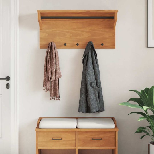 Стенна закачалка за палта SANDNES 87 x 30 x 42 см, масивна дървесина, бор