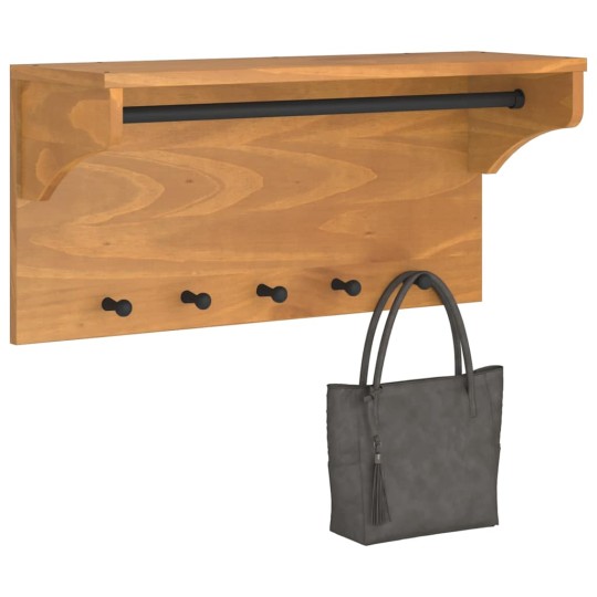 Стенна закачалка за палта SANDNES 87 x 30 x 42 см, масивна дървесина, бор