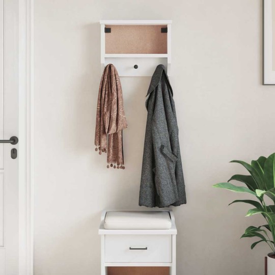 Стенна закачалка за палта SANDNES Бяла 45 x 12 x 35 см